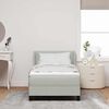 vidaXL Boxspringbed met matras Lichtgrijs 200 x 100 cm Polyester