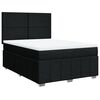 vidaXL Boxspring met matras stof zwart 140x190 cm