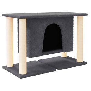 vidaXL Kattenmeubel met sisal krabpalen 50 cm donkergrijs