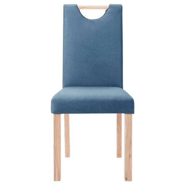 vidaXL Eetkamerstoelen 4 st stof blauw