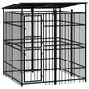 vidaXL Hondenkennel met dak 3,69 m&sup2; staal