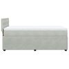vidaXL Boxspring met matras fluweel lichtgrijs 90x190 cm