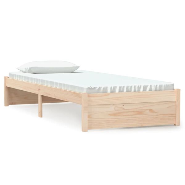 vidaXL Bedframe massief hout 75x190 cm