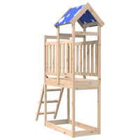 vidaXL Speeltoren met ladder 110,5x52,5x215 cm massief grenenhout