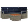 vidaXL Tuinbankenset 5 st Grijs poly rattan