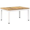 vidaXL Salontafel Wit 49 x 68,5 x 36 cm Massief Acaciahout