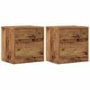 vidaXL Nachtkastjes 2 st 40x30x40 cm bewerkt hout oud houtkleurig
