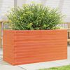 vidaXL Plantenbak 90x40x46 cm massief grenenhout wasbruin