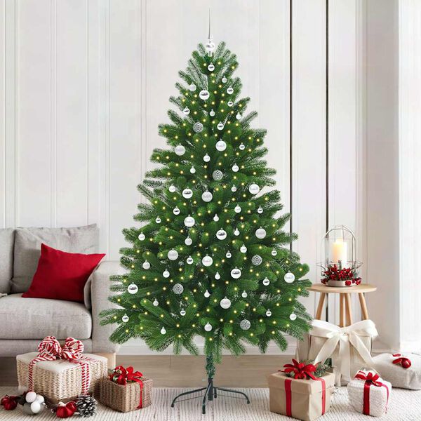 vidaXL Kerstboom met 300 LED met standaard Groen 210 cm PE