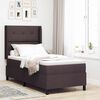 vidaXL Boxspring bed met matras Donkerbruin 90 x 190 cm Stof