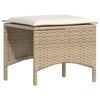 vidaXL 5-delige Loungeset met kussens poly rattan beige