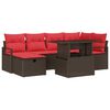 vidaXL Tuin Sofa Set 7 st Bruin poly rattan