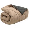 vidaXL Winter Dekbed Antraciet en Taupe 200 x 155 cm Microfiber