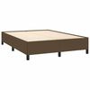 vidaXL Bedframe zonder matras stof donkerbruin 140x190 cm