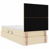 vidaXL Opslag bed met matras met matras Cr&egrave;me 90 x 190 cm Polyester