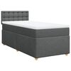 vidaXL Boxspring met matras stof donkergrijs 100x200 cm