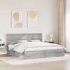 vidaXL Bedframe Grijs Sonoma 200 x 200 cm Massief grenenhout