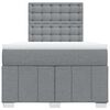 vidaXL Boxspring met matras stof lichtgrijs 120x190 cm