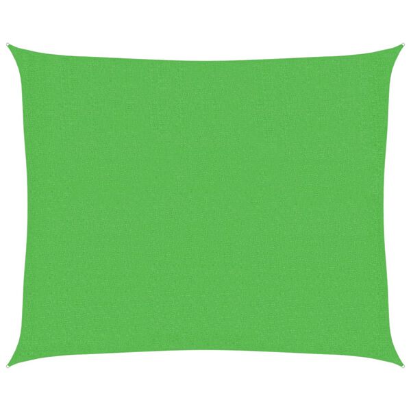vidaXL Zonnezeil 160 g/m&sup2; 2,5x3 m HDPE lichtgroen