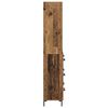 vidaXL Hoge kast met lade Oudhout 69,5 x 34 x 180 cm Bewerkt hout