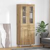 vidaXL Hoge kast Artisan Eiken 69,5 x 34 x 180 cm Bewerkt hout