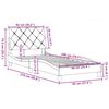 vidaXL Bedframe zonder matras 90x200 cm stof zwart