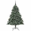 vidaXL Kunstkerstboom met 300 LED Groen 180 cm PVC en Plastic en Staal