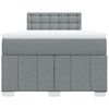 vidaXL Boxspring met matras stof lichtgrijs 120x190 cm