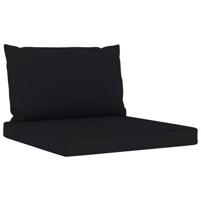 vidaXL 10-delige Loungeset met zwarte kussens