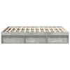 vidaXL Bedframe betongrijs 150x200 cm King Size