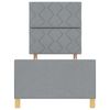 vidaXL Bedframe met hoofdeinde Lichtgrijs 80 x 200 cm Stof