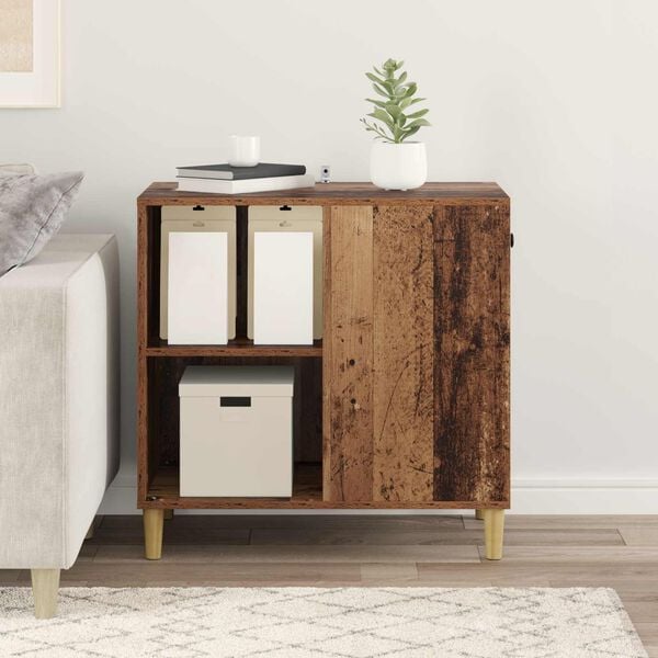 vidaXL Kattenhuis Oudhout 72 x 42,5 x 70 cm Bewerkt hout