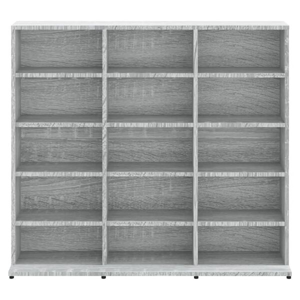 vidaXL Cd-kast 100x23x89,5 cm bewerkt hout grijs sonoma eikenkleurig