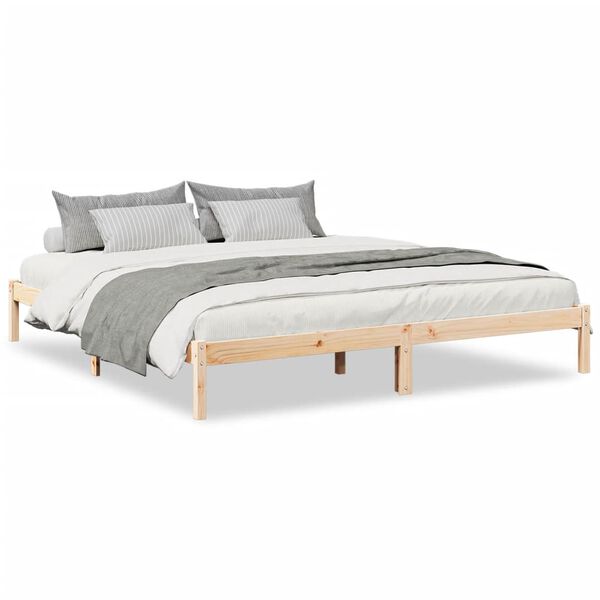 vidaXL Bedframe extra lang zonder matras massief grenenhout 180x210 cm