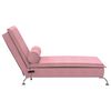 vidaXL Massage chaise longue met bolster fluweel roze