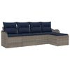 vidaXL Tuin Sofa Set Grijs poly rattan