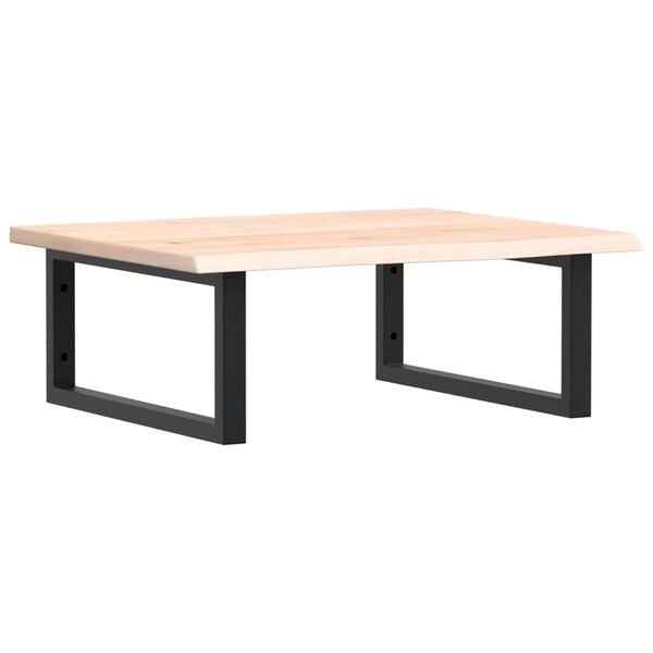 vidaXL Badkamer wandschap staal en massief eikenhout