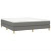 vidaXL Boxspring bed stof donkergrijs 180x200 cm
