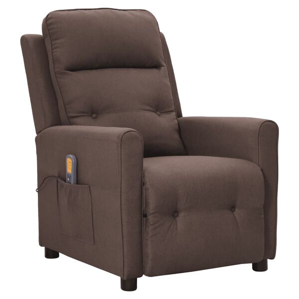 vidaXL Massagestoel stof taupe