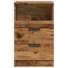 vidaXL Nachtkastjes 2 st 40x36x65 cm bewerkt hout oud houtkleurig