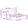 vidaXL Bedframe "Viana" met LED zonder matras bruin 160x200 cm