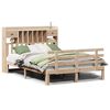 vidaXL Bed met boekenkast zonder matras massief grenenhout 140x190 cm