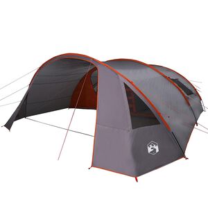 vidaXL Tunnel Tent 6-Persoon Grijs en Oranje 700 x 590 x 215 cm