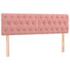 vidaXL Boxspring met matras fluweel roze 140x190 cm