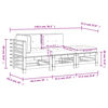 vidaXL 3-delige Loungeset met kussens massief douglashout