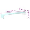 vidaXL TV-meubel/monitorverhoger 120x30x13 cm glas groen