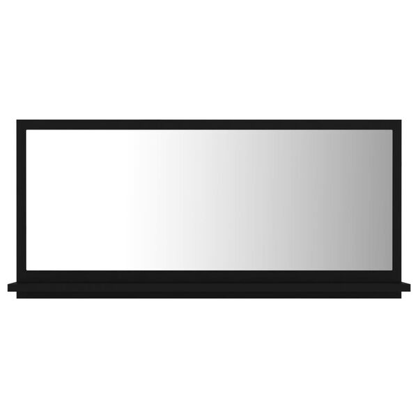 vidaXL Badkamerspiegel 80x10,5x37 cm spaanplaat zwart