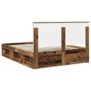 vidaXL Bedframe met hoofdeinde Oudhout 150 x 200 cm Massief grenenhout