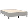 vidaXL Boxspring met matras stof lichtgrijs 140x190 cm