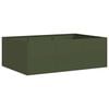 vidaXL Plantenbak 120x80x40 cm staal olijfgroen